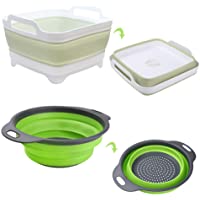 Los mejores  - Lavabo Plegable- Fregadero de Cocina- Lavabo- Cesta de Almacenamiento de Frutas- Lavabo Cuadrado portátil- con Cesta de…